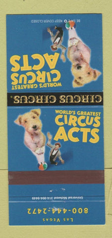 Matchbook Cover - Circus Circus Casino Las Vegas NV dog 30 Strike