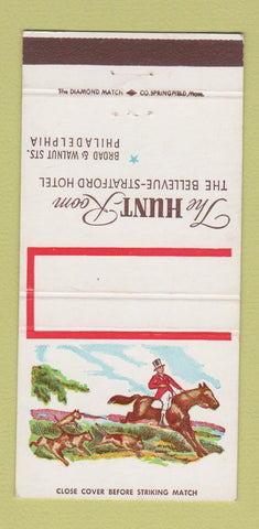 Matchbook Cover - Hunt Room Bellevue Stratford Hotel Philadelphia PA 30 Strike