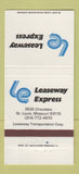 Matchbook Cover - Leaseway Express Trucking St Louis MO 30 Strike