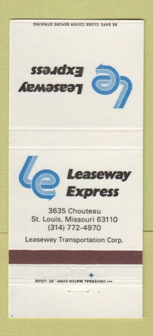 Matchbook Cover - Leaseway Express Trucking St Louis MO 30 Strike