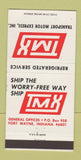 Matchbook Cover - TMX Trucking Transport Motor Express Fort Wayne IN 30 Strike