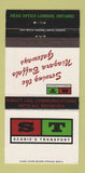 Matchbook Cover - Scobie's Transport Trucking London ON 30 Strike