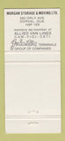 Matchbook Cover - Allied Van Lines Trucking Morgan's Dorval QC 30 Strike