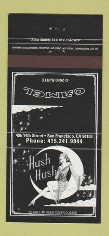 Matchbook Cover - Hush Hush Camel Cigarettes girlie San Francisco CA 30 Strike