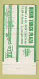 Matchbook Cover - Quinn Truck Plaza Stop Niagara Falls ON 30 Strike