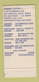 Matchbook Cover - Coast Carloading trucking Los Angeles CA WEAR 30 Strike