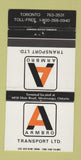Matchbook Cover - Armbro Transport Trucking Mississauga ON 30 Strike