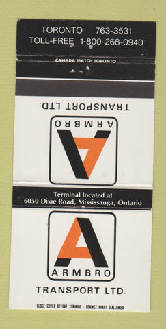 Matchbook Cover - Armbro Transport Trucking Mississauga ON 30 Strike