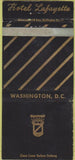 Matchbook Cover - Hotel Lafayette Washington DC WEAR 30 Strike