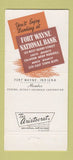 Matchbook Cover - Fort Wayne National Bank IN dog 30 Strike