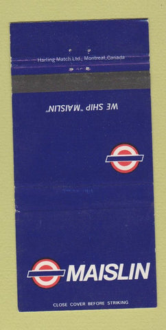 Matchbook Cover - Maislin Trucking Canada  30 Strike