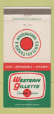 Matchbook Cover - Western Gillette Trucking Cantlay Los Angeles CA 30 Strike