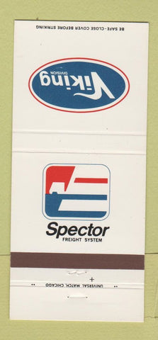 Matchbook Cover - Spector Freight System Trucking Viking Division 30 Strike