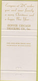 Matchbook Cover - Denver Chicago Trucking Christmas 30 Strike