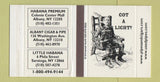Matchbox - Habana Premium Albany Cigar Tobacco NY Saratoga