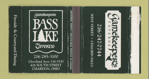 Matchbox - Gamekeeper's Taverne Chagrin Falls Bass Lake Taverne Chardon OH