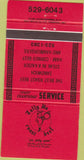Matchbook Cover - Tally Ho Roast Beef Hamilton ON 30 Strike