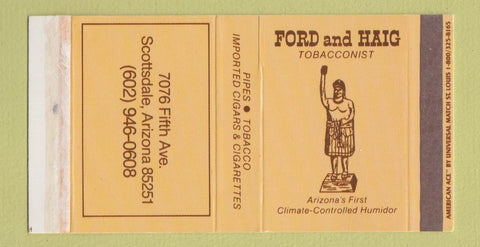 Matchbox - Ford and Haig Tobacco Pipes Cigars Scottsdale AZ Indian