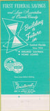 Matchbook Cover - First Federal Kissimmee St Cloud FL 30 Strike
