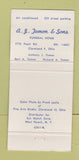 Matchbook Cover - AJ Jomon Sons Funeral Home Cleveland OH 30 Strike