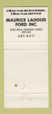 Matchbook Cover - 1975 Ford Torino Maruice Lahoud Ste Foy QC 30 Strike