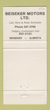 Matchbook Cover - 1977 Ford Thunderbird Beiseker AB 30 Strike