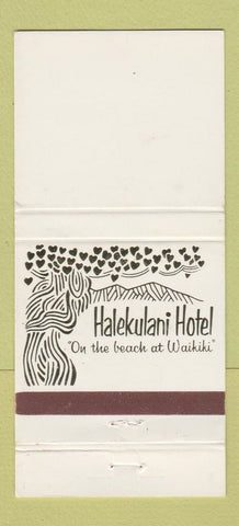 Matchbook Cover - Halekulani Hotel Waikiki Hawaii 30 Strike