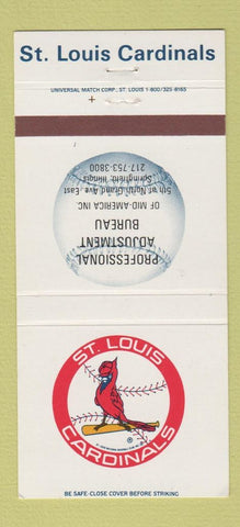 Matchbook Cover - St Louis MO Cardinals Baseball Springfield IL Bureau 30 Strike