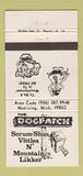 Matchbook Cover - Dog Patch Restaurant Munising MI 30 Strike
