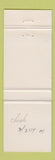 Matchbook Cover - Ming Garden Restaurant Moncton NB