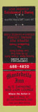 Matchbook Cover - Montebello Inn St Catharines ON