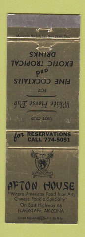 Matchbook Cover - Afton House Chinese Restaurant Flagstaff AZ