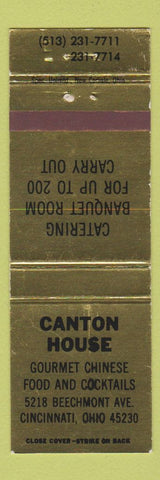 Matchbook Cover - Canton House Chinese Restaurant Cincinnati OH WEAR