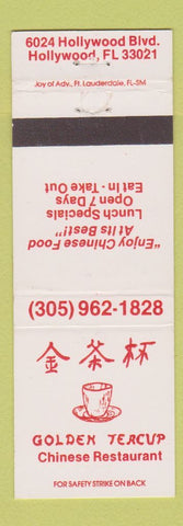 Matchbook Cover - Golden Teacup Chinese Restaurant Hollywood FL