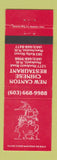 Matchbook Cover - New Canton Chinese Restaurant Hooksett NH Manchester