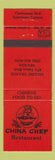 Matchbook Cover - China Chef Restaurant Chinese Incline Village NV