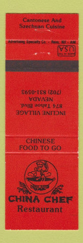 Matchbook Cover - China Chef Restaurant Chinese Incline Village NV