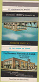 Matchbook Cover - Brown National Bank Kenosha WI 30 Strike