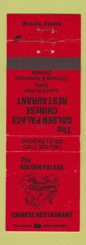 Matchbook Cover - Golden Palace Chinese Restaurant Wasilla AK WEAR