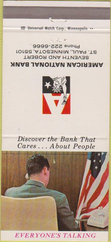 Matchbook Cover - American National Bank St Paul MN 30 Strike