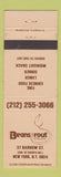 Matchbook Cover - Beansprout Restaurant Chinese New York City