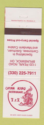 Matchbook Cover - China King Chinese Restaurant Brunswick OH