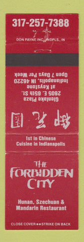 Matchbook Cover - Forbidden City Chinese Restaurant Indianapolis IN