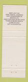 Matchbook Cover - Moy Lee Chinese Restaurant Fort Lauderdale FL