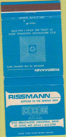 Matchbook Cover - Rissmann Art Supply St Louis MO 30 Strike