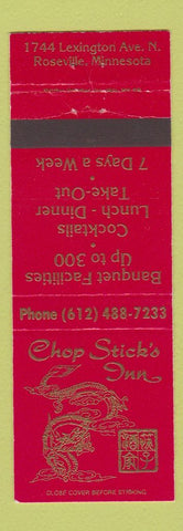 Matchbook Cover - Chop Stick's Inn Chinese Roseville MN