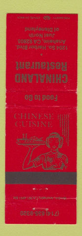 Matchbook Cover - Chinaland Restaurant Chinese Anaheim CA Disneyland ref