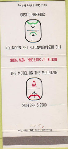 Matchbook Cover - Motel and Restaurant on the Mountain Suffern NY 30 Strike