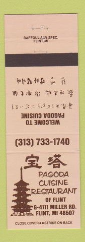 Matchbook Cover - Pagoda Cuisine Restaurant Chinese Flint MI