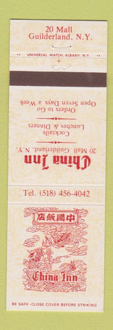 Matchbook Cover - China Inn Chinese Restaurant Guilderland NY